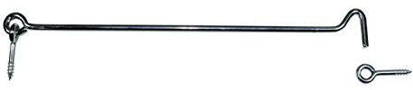 SN-TEC Sturmhaken/Lukenhaken/Überwurf verzinkt mit Öse Länge von 30 bis 500mm zur Auswahl (Mengen- und Längenauswahl möglich) (1, Länge: 300mm)