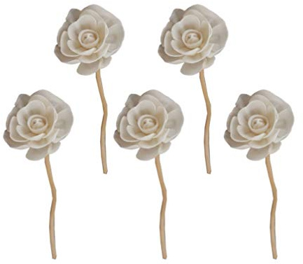 Rattan Aromatherapy Dried Flowers 5Pcs Reed Diffuser Sticks for Fragrance Diffuser Room Sticks Natural Essential Oil Aroma Indoor Decor