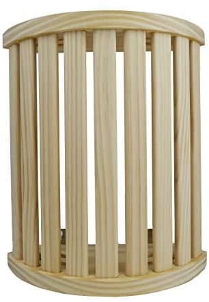 SudoreWell® Sauna Wandlampenschirm Holzblendschirm Salo aus Kiefernholz für Saunaleuchte und Saunalicht