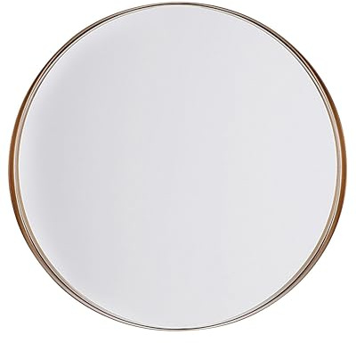 Beliani Stilvoller Spiegel rund Metall 40 x 40 cm Kupfer Piney