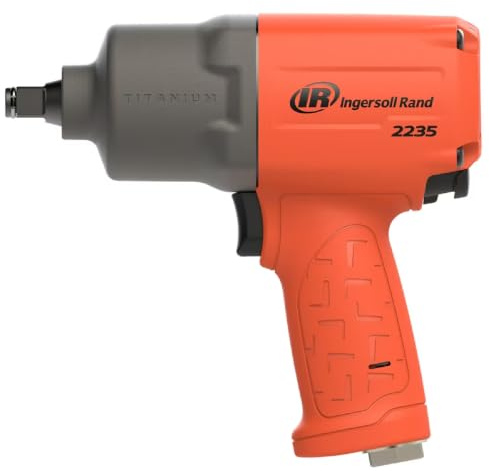 Ingersoll Rand 2235TIMAX-O 1/2 Air Impact Wrench, 1350 ft-lb Torque, Titanium Hammercase, Friction Ring Retainer, Pistol, Orange