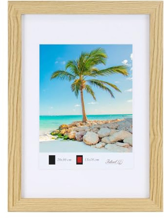 Holz Bilderrahmen Plexi Lifestyle Foto Rahmen Collage Wanddeko Poster HR25: Farbe: Natur | Format: 30x45