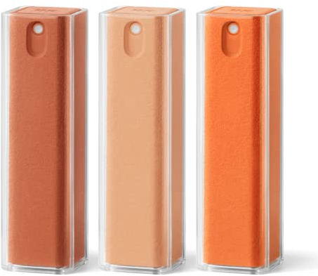 am Handy-Reinigungsset mit Bildschirmreiniger Spray: All-in-One Display-Reiniger für Auto, Smartphone, Tablet und PC Screen Cleaner für Handy und Tablet 3er Pack Orange