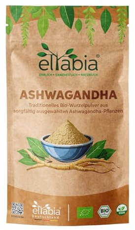 Bio Ashwagandha Pulver 1kg | Indischer Ginseng in Rohkost-Qualität und Vegan | Gemahlene Schlafbeere 100% ohne Zusatzstoffe