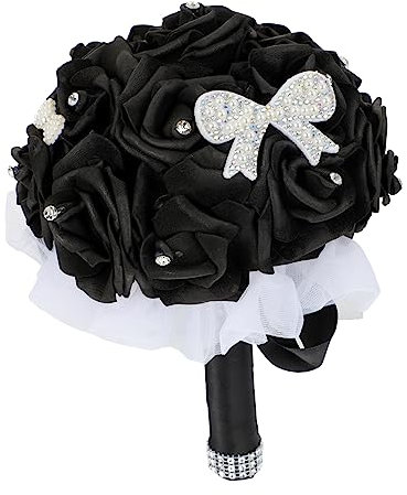 TOPPERFUN Wedding Bridal Bouquet Kunstblumen Bouquet Für Hochzeiten Elegante Fake Flowers Für Braut Und Brautjungfern Romantische Dekoration Für Feiern Und Fotografie