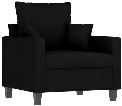 vidaXL Fauteuil Noir 60 cm Tissu