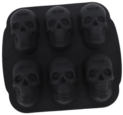Totenkopf-Kuchenformen, 6 Mulden, Totenkopf-Kuchenform, Spukschädel, Backen, Kuchenformen, Schokoladenformen, Backformen Für Halloween Und Geburtstagsfeier