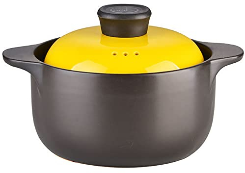 Cuencos grandes de cerámica, Olla caliente de cerámica, olla caliente, ollas de barro, olla de barro, cazuela de cerámica con tapa, olla de barro redonda, olla de cerámica con tapa, resistente al calo