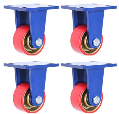 YFAURNDE roulettes Ultra RéSistantes AméLioréEs roulettes pour Meubles Lourd Forte Capacité De Charge Transport De Marchandises Plus Lourdes Plage D'Applications Plus Large(Fixed,6IN)