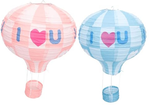 KONTONTY 2stücke Heißluftballon Papierlaterne Kreative Faltlaterne Für Hochzeitsdekoration Geburtstagsfeiern Und Festlichkeiten Und Leicht Und Einfach Zu Montieren