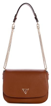 GUESS Fedora Flap Shoulder Bag Cognac