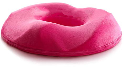Memory Foam-Sitzkissen für Bürostuhl, orthopädische Rückenstütze, Sitzkissen zur Linderung von Ischias-, Steißbein- und Steißbeinschmerzen, rutschfestes Luxus-Sitzpolster, rosarotes Wabendes