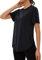 Wayleb Sportshirt Damen Kurzarm, Rundhals Sport T-Shirt Leicht Atmungsaktiv Funktionsshirt Laufshirt Locker Fitness-T-Shirt Sportoberteile mit Seitenschlitzen, Schwarz XXL