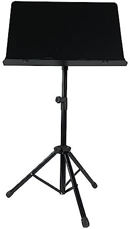 Verstellbarer Notenständer aus Metall mit Notenklammer, tragbar und zusammenklappbar, höhenverstellbar, ideal für Violine, Gitarre und Schlagzeug