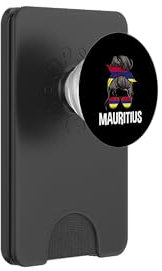 Mauritius Girl Messy Hair Bun Mauritian Women Pride PopSockets PopWallet for MagSafe