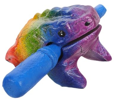 WHAMVOX Holzfrosch Musikinstrument Für Kleinkinder Und Erwachsene Einzigartiges Spielzeug Tierfrosch Kratzstab Frosch Quakrohr Musik-lernspielzeug