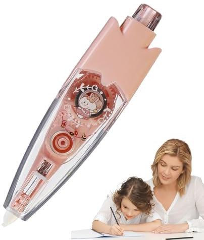 Pensas decorativas para niños, bolígrafo decorativo | Lindos bolígrafos de animales para mujeres | Marcadores de cinta de corrección de encaje lindos estacionarios, suministros escolares estéticos par