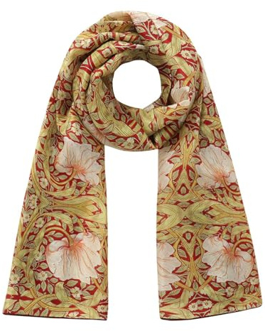 Hamzah Foulard en soie naturelle pour femme | Écharpe avec imprimé inspiré des peintres célèbres | Pashmina en soie grande | Cousu à la main | Accessoire élégant pour cou, cheveux ou épaules