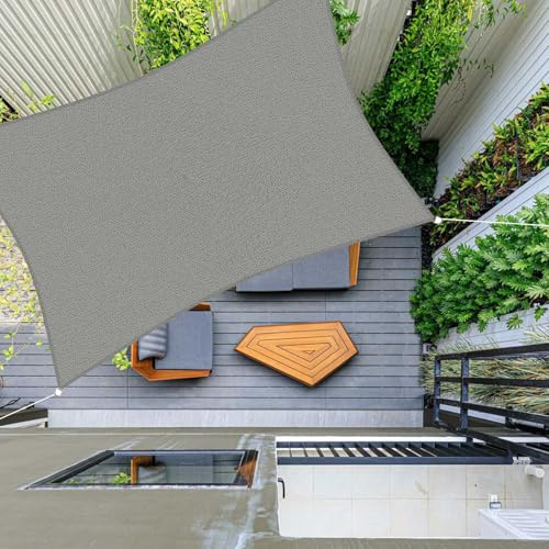 SRHIMEOS Tende a Vela Rettangolare Vela Ombreggiante 4x5m, Telo Parasole Terrazza Traspirante HDPE, Resistente Ai Raggi UV Telo Ombreggiante per Esterno, Giardino & Gazebo