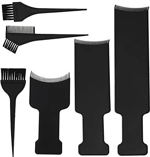PACKOVE Kit de Tinte Cabello 6 Piezas Plástico Resistente Grande Mediano Pequeño Cepillos para Profesionales Salones y Uso Doméstico Teñido Rápido Cuidado del Cuero Cabelludo