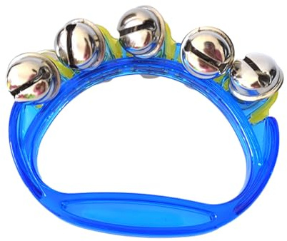 Zanthicia Jingle Rassel Schlittenglocken Musikspielzeug für Kinder Kunststoff Baby Hand Jingle Bells Hand Bells Breite Anwendung , Blau