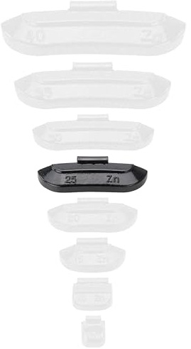 HASKYY Pesos de Impacto para de balanceo Llantas de Acero 100 x 25 Gramos Color Negro