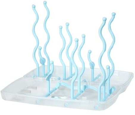Genérico Estante para secar biberones - Estante para secar biberones Que Ahorra Espacio con Tapa, escurridor Plegable Multifuncional | Escurridor de Botellas de Agua Plegable Vertical Vertical
