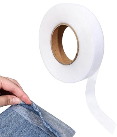 intellitoy Textilkleber Saumband zum Aufbügeln 70 m × 2,5 cm waschfestes Bügelband für Vorhänge Hosen Jeans Bügelband zum Hose Kürzen ohne Nähen selbstklebendes Nahtband