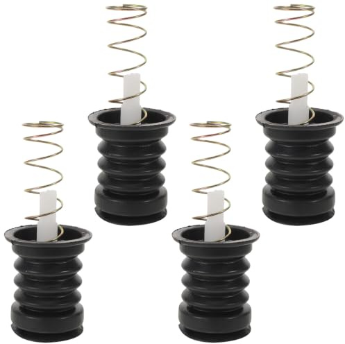 INOOMP 4 Sets Washing Machine Drain Hose Seal - Rubber Plug Drain with Spring - Washer Pipe Cover Plug for Kitchen Bath Washing Machine