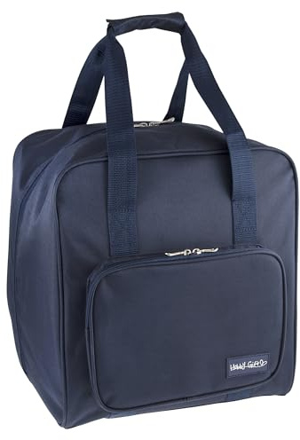 Hobby Gift Overlocker Serger Machine Storage Travel Bag- Polyester Padded Carrying Bag - Pockets for Extra Accessories Storage (d/w/h) 39 x 32 x 36cm, Navy