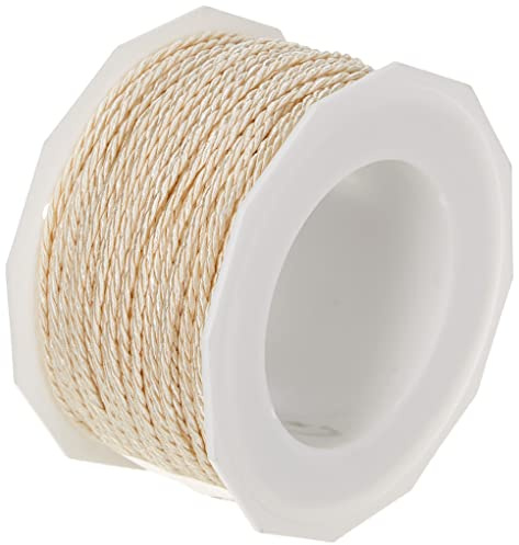 PRÄSENT C.E. Pattberg Mosel Kordel créme, 50 m geflochtene Schnur für Geschenke, Päckchen, 2 mm Breite, Zubehör zum Dekorieren und Basteln, reißfestes Dekoband