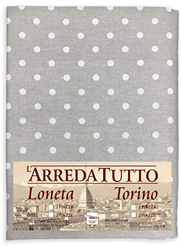 Tex family Tela decorativa cubretodo grande foulard cubresofá tejido miros lunares blanco - 1 plaza - 170 x 280 cm