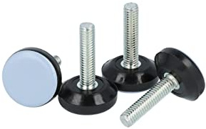 GLEITGUT 4 x Teflongleiter M6 Gewinde 22 mm Möbelgleiter PTFE Stuhlgleiter Möbelfuß Stellschrauben