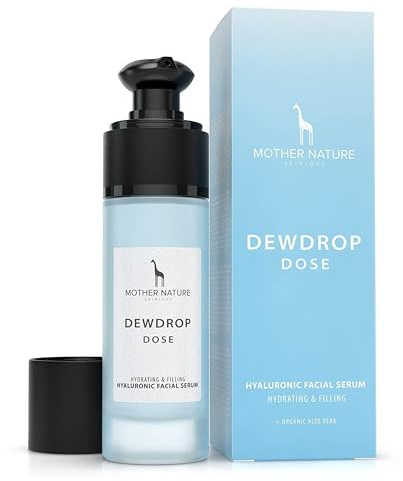 Mother Nature Hyaluron Serum Hochdosiert mit Bio Aloe Vera - Vegane Naturkosmetik mit Hyaluronsäure & Anti Aging Effekt zur Gesichtspflege & Hautpflege - 30 ml