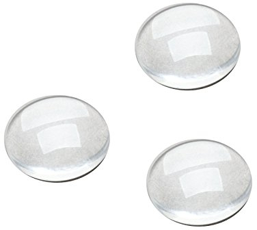 Dophee 100Pcs Crystal Clear Runde Cabochons Flache Rückseite Glaskuppel für DIY Schmuckherstellung 12mm