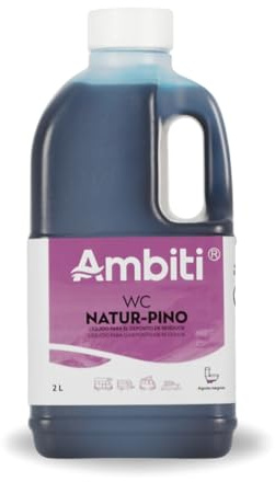 Ambiti Natur Pin 2L Additif pour Reservoir eaux Noires pour Toilettes Portables Camping Car Caravane et Bateau Contrôle des Odeurs Parfum Pin Frais Longue Durée