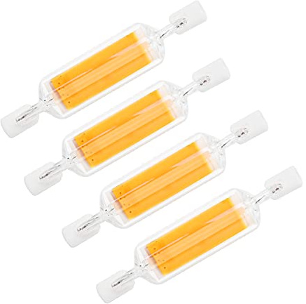 KIMROO 78mm 5W R7S LED Bulbs (4 Pack) - 75W Halogen Equivalent, J-Type T3 120V Dimmable 3000K Warm White Double Ended Flood Light for Landscape Lighting