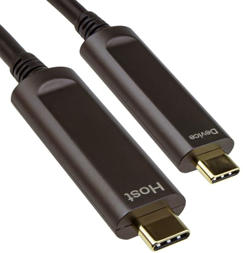 kenable USB 3.1 Type C Active Optical Cable AOC 10Gbps Data Transfer 5V 900mA USB-C to USB-C 5m Black