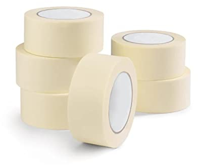 MERCURY TEXTIL-Cinta de carrocero para pintar y enmascarar. Adhesiva no deja residuos. Disponible en pack de 6-48mmx40m/60m (Pack 6-40m)