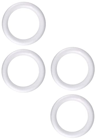 Angoily 6 Stücke Styropor Ringe Weihnachten Styropor Formen Polystyrol Figuren DIY Adventskranz Türkranz Weihnachtskranz Tannenkranz Winterkranz Dekokranz Basteln Fensterkranz Weihnachtsdeko 35CM