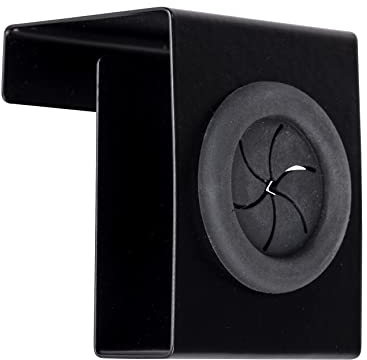 WENKO Haken Push, hochwertiger Küchenhaken aus rostfreiem Edelstahl in Schwarz matt zum Einhängen an die Schublade oder Schranktüre, 5 x 6 4 cm, 55008100