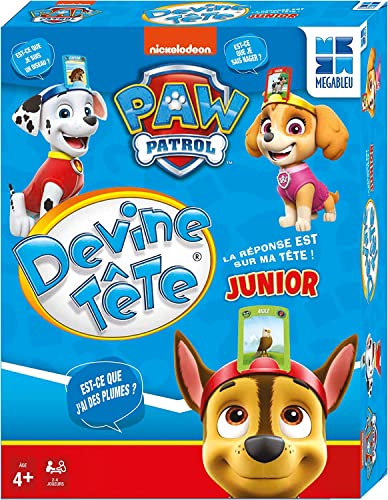 Mégableu - Devine Tête - Version Pat Patrouille - Jeu de Société Délirant - Cartes à Deviner - A Jouer en Famille ou Entre Amis - De 2 à 4 Joueurs - A Partir de 4 Ans