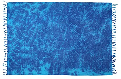Großes Pareo Sarong Tuch Damen - Wickelrock Strand - Strandtuch dünn und blickdicht als Wickeltuch oder Umkleidehandtu,Wickelkleid damen Handarbeit aus Fair Trade Herstellung + Gratis Schnalle