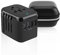 Wordwide Travel Adapter with Leather Carry Case, Universal Travel Adaptor International Travel Plug Smart 2USB C and 2 USB A Ports Wall Charger, AC Outlet Plugs Adapters for Europe, UK, US, AU (Black)