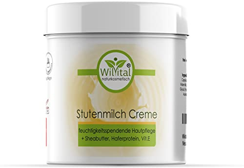 Wilvital Stutenmilch Creme -200ml- naturkosmetische Körperpflegecreme - mit Sheabutter, Haferproteinen und Vitamin E, feuchtigkeitsspendend mit natürlicher Stutenmilch