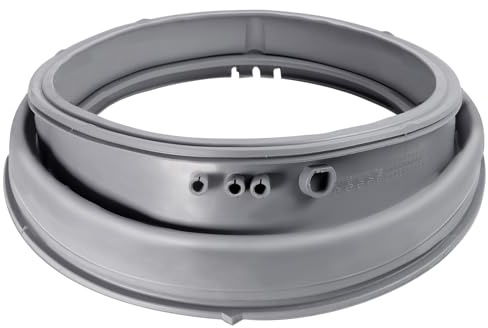 Upgraded 4986ER0004F Washer Door Gasket (OEM) Fit for KenMore LG Front Load Washers WM2250CW WM2101HW WM2050CW WM2301HR 4986ER0004J 4986ER0004K Washer Door Boot Seal with Drain Port by Techecook