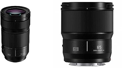 Panasonic S-R70300E LUMIX S Teleobjektiv & S-S85E LUMIX S Objektiv (85mm, L-Mount Objektiv, F1.8, Filtergröße 67mm) schwarz