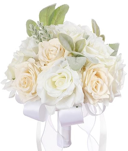 Fulenyi Brautstrauß,Exquisite Brautsträuße mit anpassbarem Design - Brautjungfernstrauß mit exquisiten Details, Brautsträuße für die Braut realistisch und schön