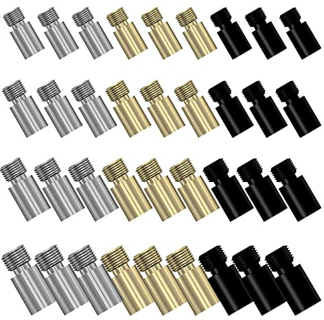 cimsfcor 36 Stück Dart-Gewichtseinsteller, Kupfer-Dartgewichts-Akzentuatoren, 1,5 g/2 g/2,5 g/3 g, 2BA-Gewinde, Messing-Dartgewichte für Dart-Einsteller, Zubehör