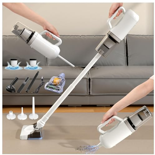 Aspirateur Balai Laveur sans Fil 5 en 1 Compact - Léger, 35Min Autonomie, Aspirateur Nettoyeur Vapeur pour Voiture, Maison, Bureaux, Poils d'animaux